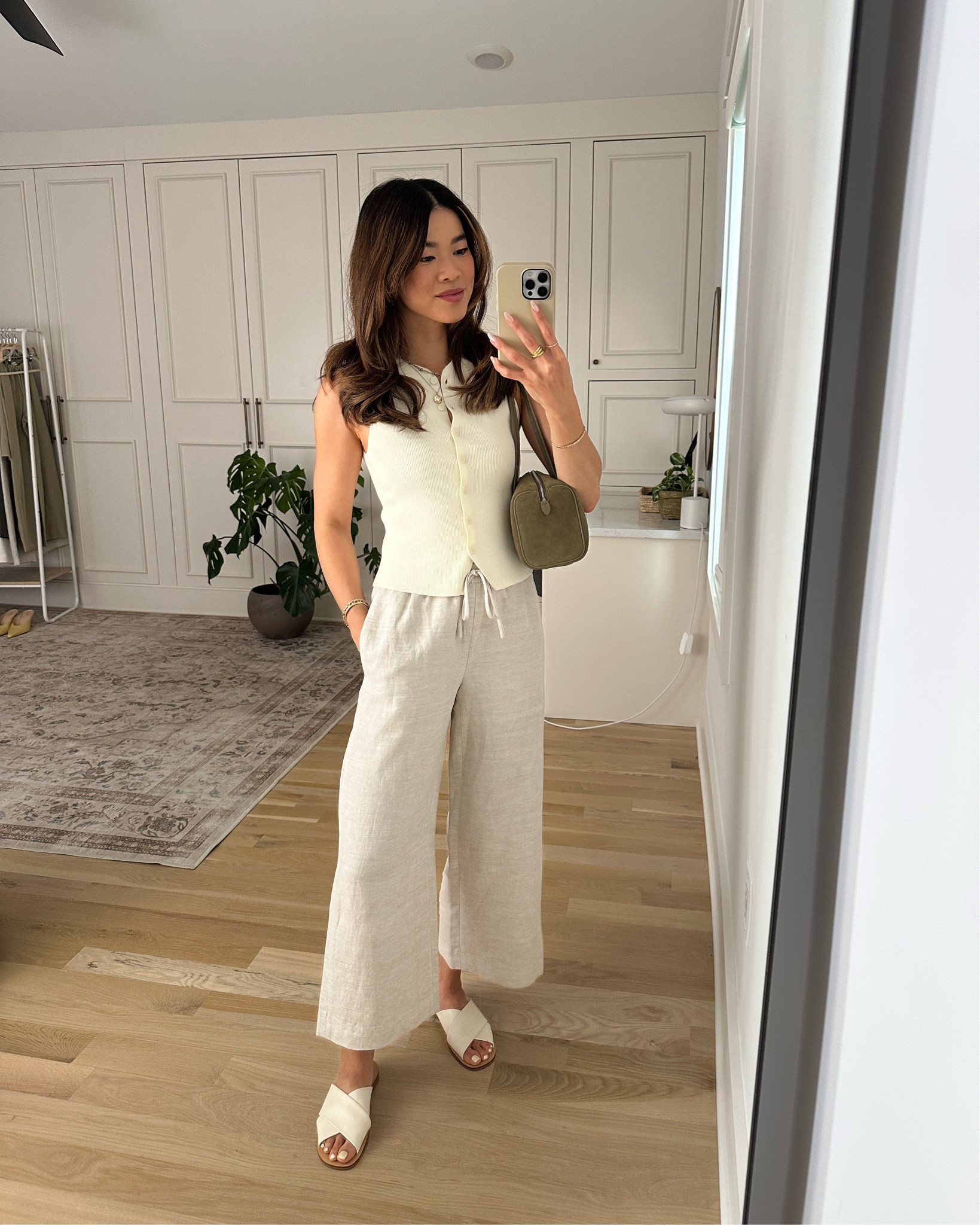Sizing info:
•White vest size XS 
•Cropped pants size 2XS in Undyed Ecru 

petite fashion, get dressed with me, outfit inspiration, ootd, nashville outfit, Nashville influencer, petite style, vacation style, casual outfits, mom style, petite pants, spring outfits, spring outfit info, spring pants, spring outfit idea, spring top, spring bag, spring sweater tank, spring shoes, summer pants, petite pants, cropped pants, aritzia pants 

 @Aritzia 

#LTKSeasonal #LTKPetite #LTKootd