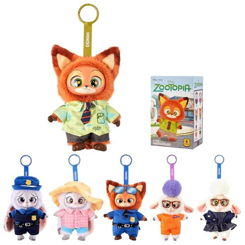 MINISO Disney Zootopia Soft Vinyl Plush Toy Blind Box Cute Mystery Animal Figurines, Collectible Surprise Gift Figure Model Random Design for Home Decor Birthday Gifts, Single Box | Amazon (US)
