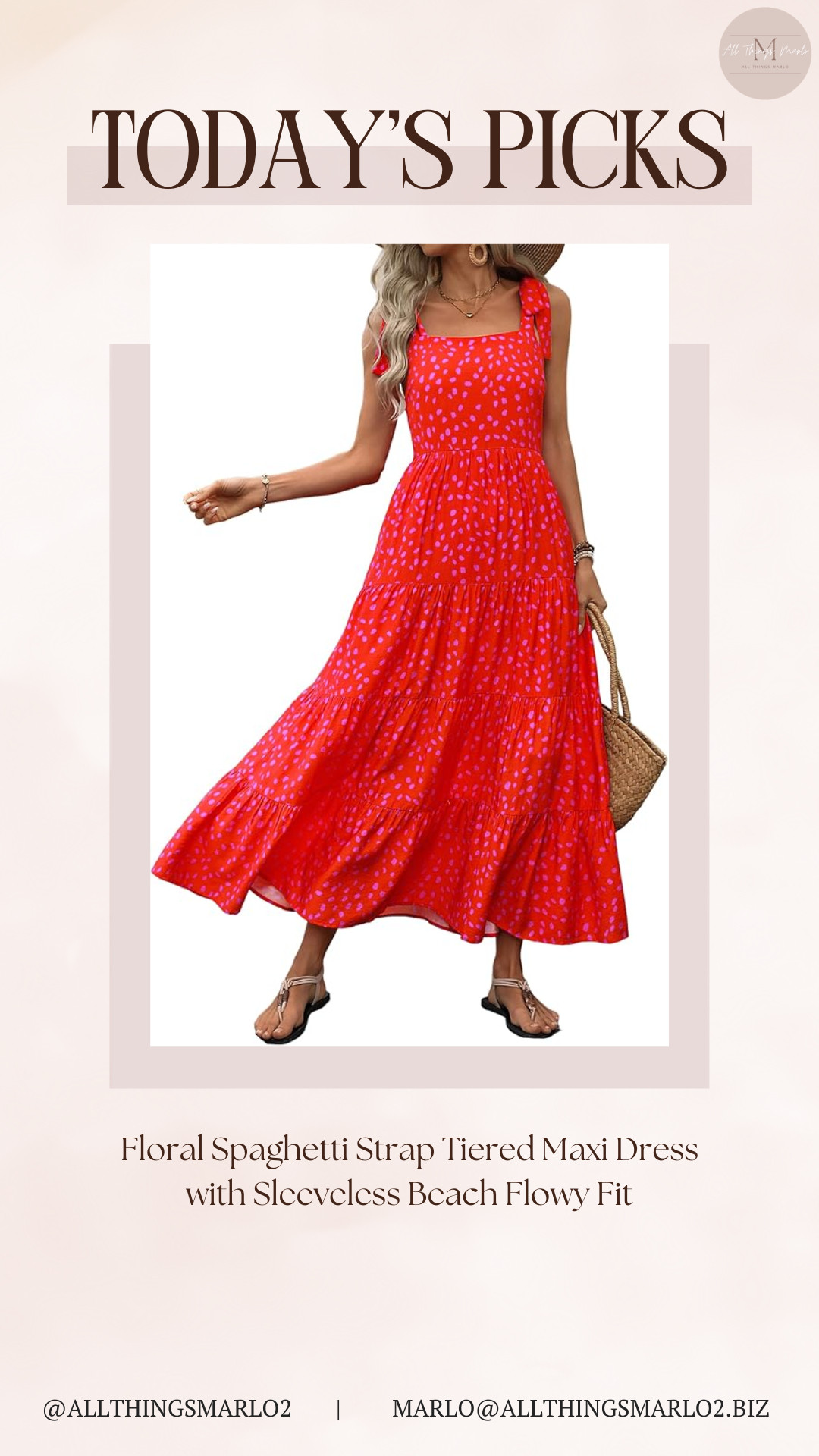Floral Spaghetti Strap Tiered Maxi Dress with Sleeveless Beach Flowy Fit 

 #LTKSeasonal #LTKWorkwear #LTKTravel