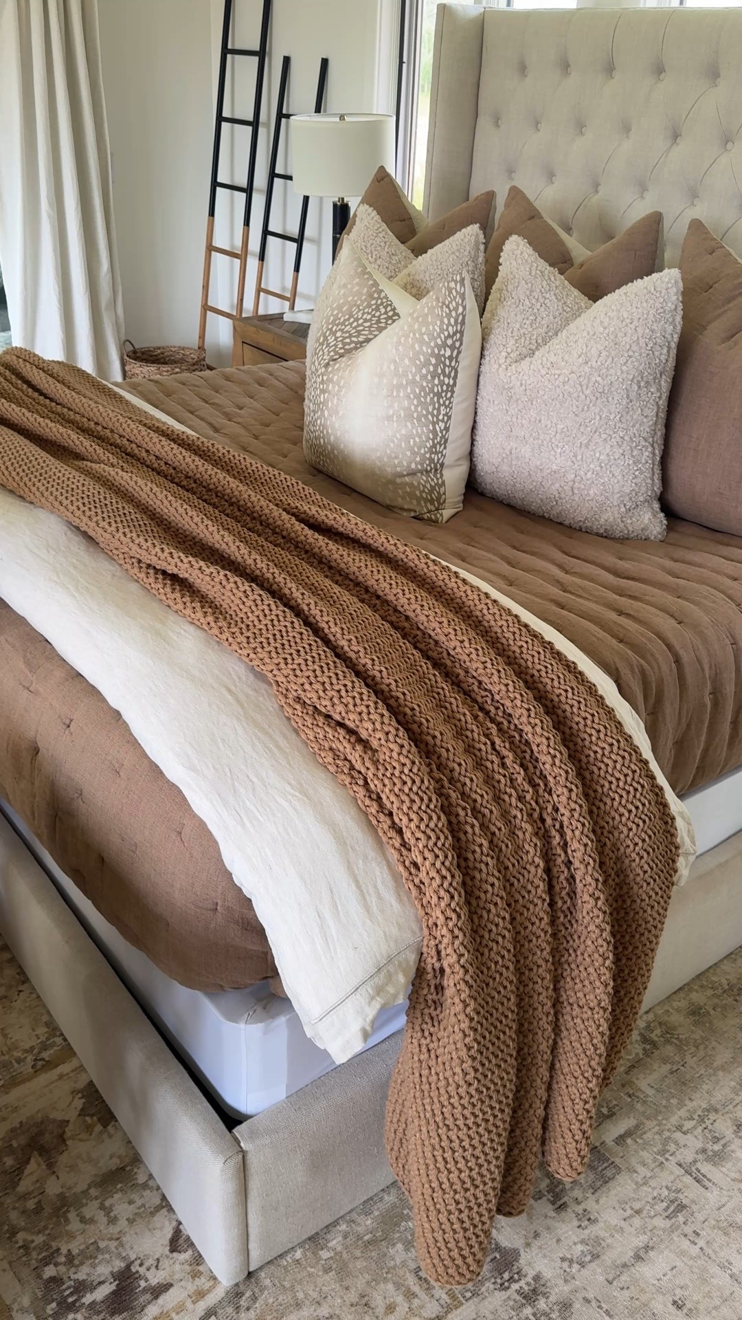 Cozy fall bedding! Added this brown knit bed blanket from target. The perfect final touch👌🏻

Home
Bedroom
Decor 
Pillows 

#LTKHome #LTKFindsUnder100 #LTKSeasonal
