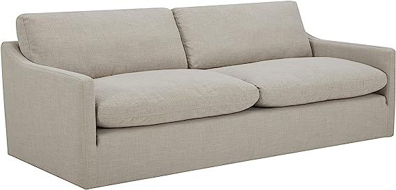 Amazon Brand – Stone & Beam Rustin Contemporary Deep-Seated Sofa Couch, 89"W, Flax | Amazon (US)
