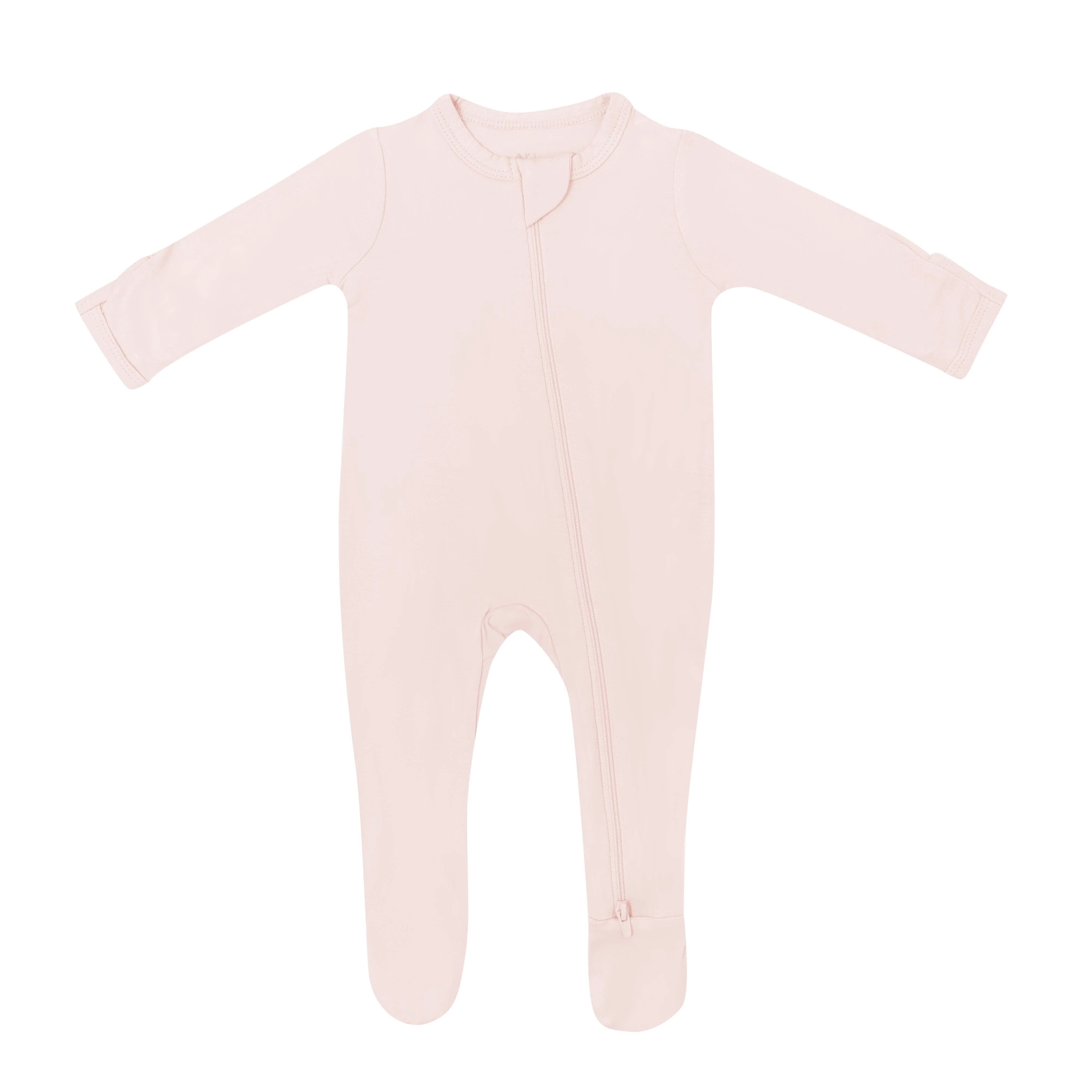 Zippered Footie in Blush | Kyte BABY