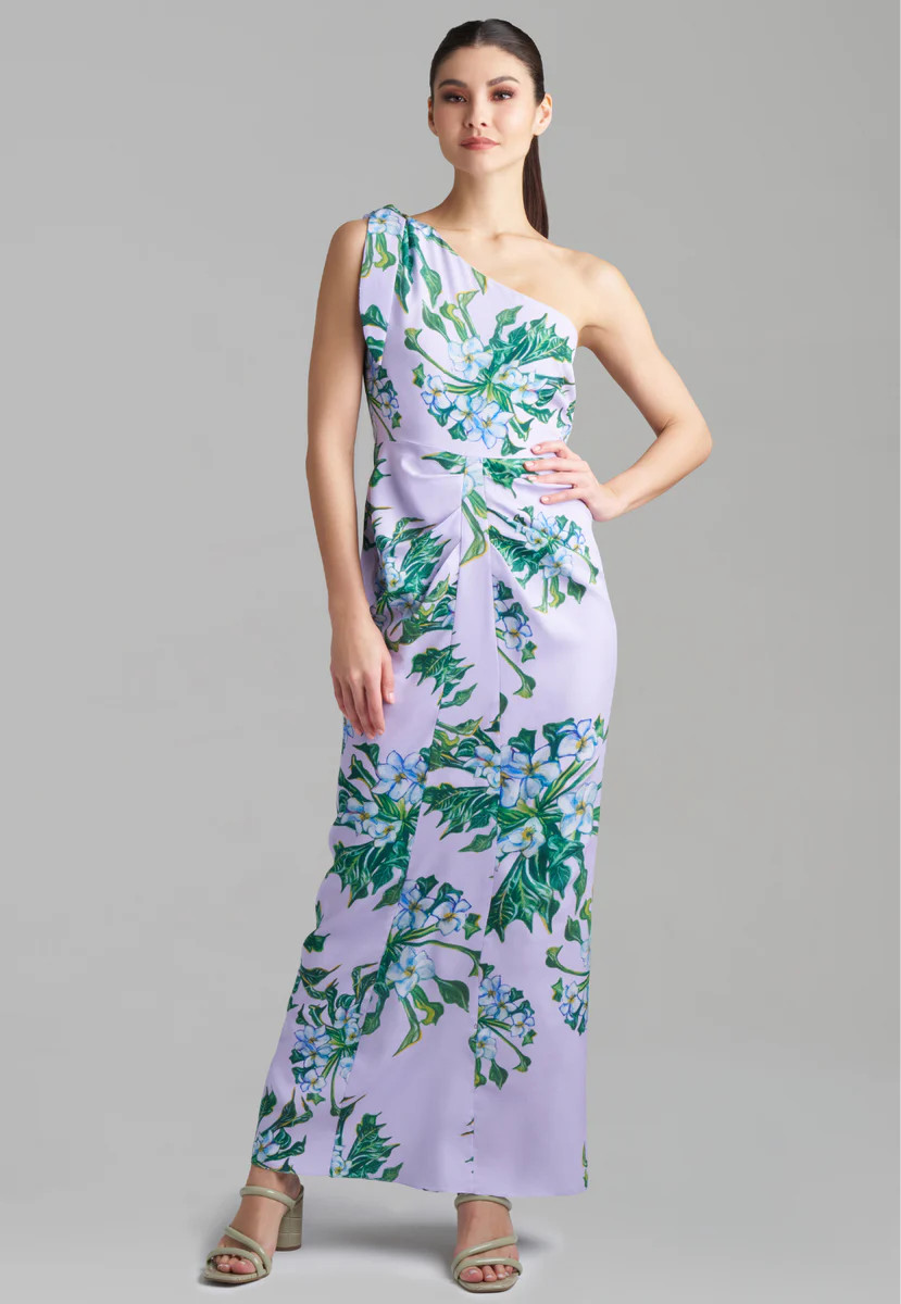 Flora Silk Dress in Lavender Mock Coffee | Ala von Auersperg