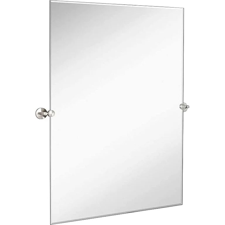 Hamilton Hills Large Pivot Rectangle Mirror With Brushed Chrome Wall Anchors | Walmart (US)
