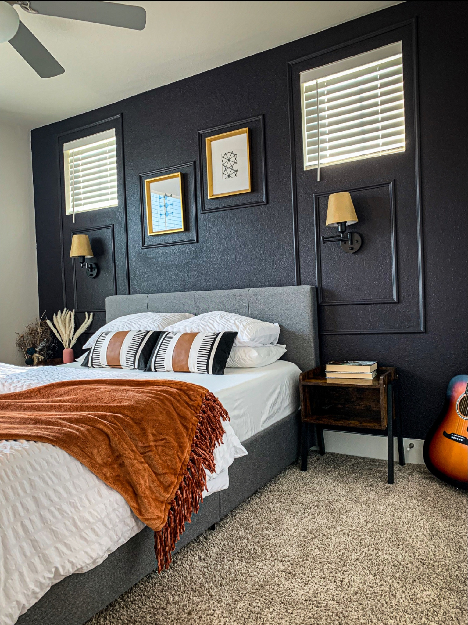 Here is a dark accent wall bedroom inspiration. See links below 👇🏽 Follow for more 🙂

#LTKstyletip #LTKsalealert #LTKhome