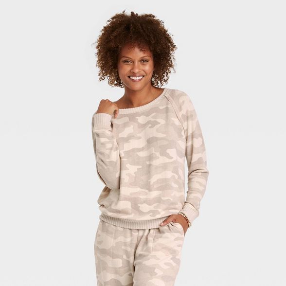 Women's Sweatshirt - Knox Rose™ Beige Camo Print | Target
