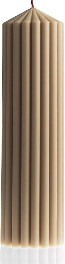 LAWA Ribbed Peak Pillar Candle - Large Beautiful Handmade Pillar Scented Soy Wax Candle Elegant B... | Amazon (US)