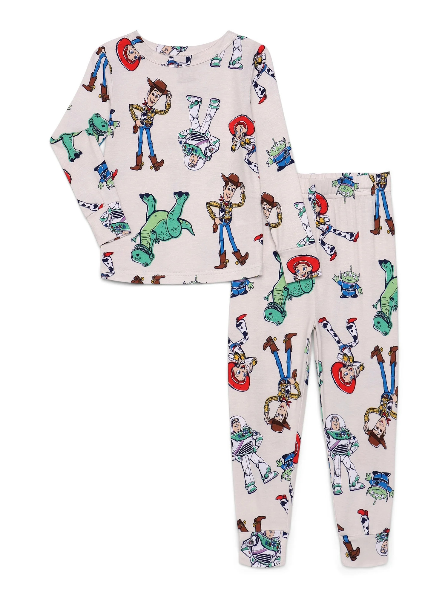 Disney Pixar Toy Story Toddler Unisex Long Sleeve Top and Pants, 2-Piece Pajama Set, Size 12M-5T | Walmart (US)