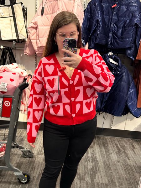 Wanted to show you the fit of the sized down option! This is one size down for my usual size and I love it. This sweater is so cozy!! Valentine’s Day! Heart cardigan!

#LTKfindsunder50 #LTKSeasonal #LTKmidsize