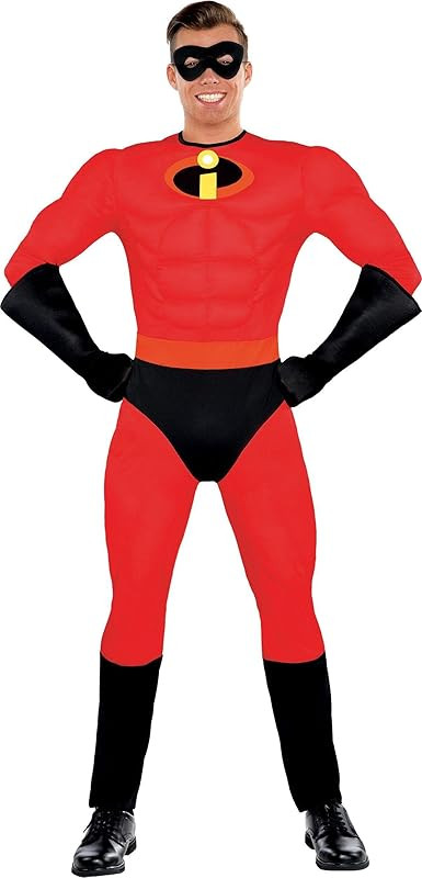 Party City Mr. Incredible Halloween Costume for Men, Disney, The Incredibles, Standard Size, with... | Amazon (US)