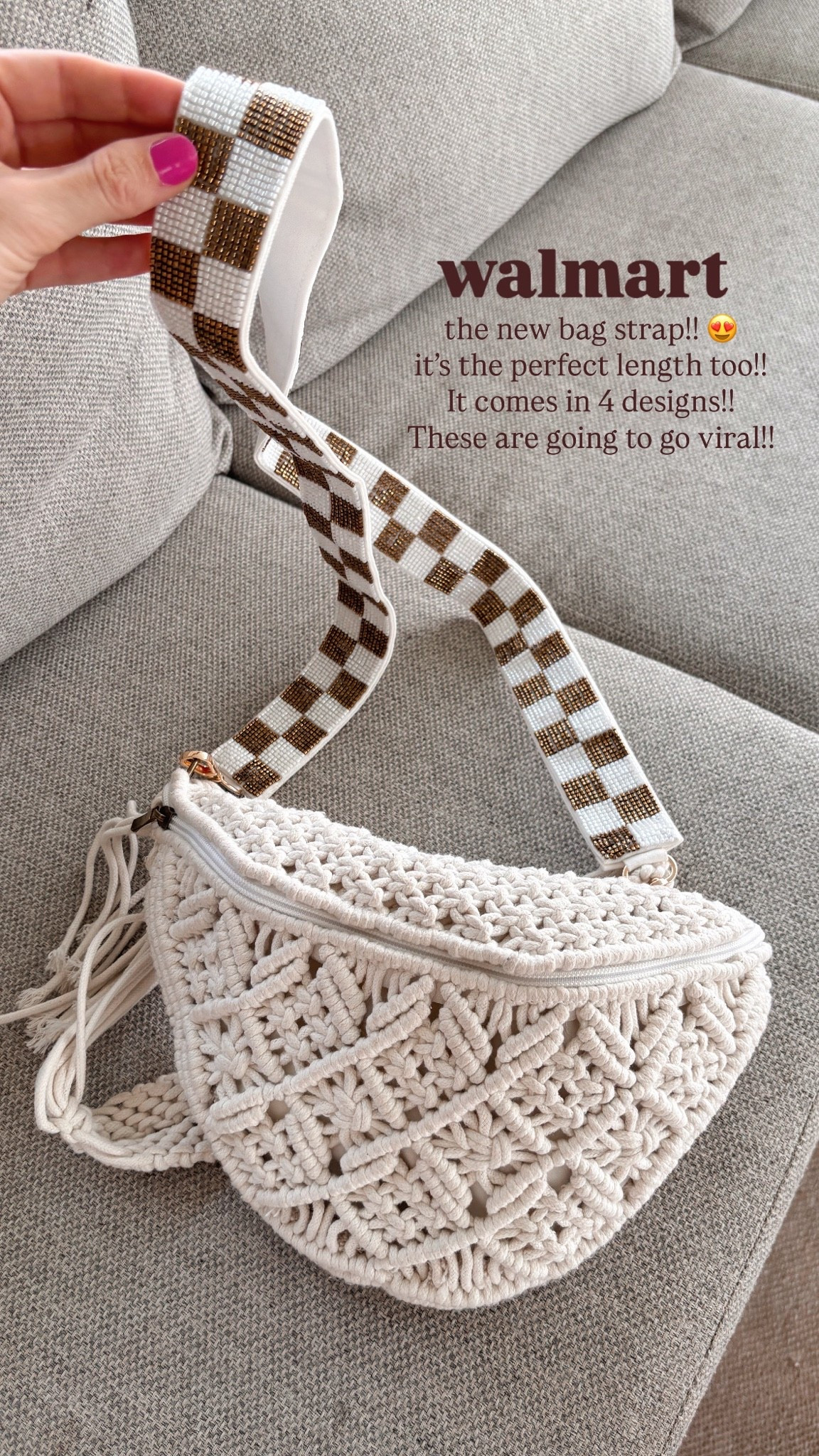 New walmart checker print bag strap is going to go viral!! Snag it while you can! #walmartfinds #viralwalmartfinds

#LTKmomlife