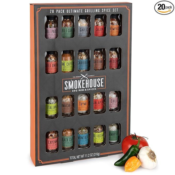 Smokehouse by Thoughtfully Ultimate Grilling Spice Set, Grill Seasoning Gift Set Flavors Include ... | Amazon (US)