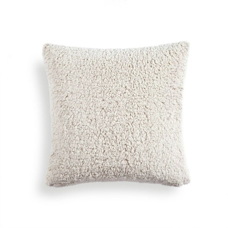20"x20" Oversize Cozy Soft Reversible Faux Shearling Family-Friendly Square Pillow Cover - Lush D... | Target