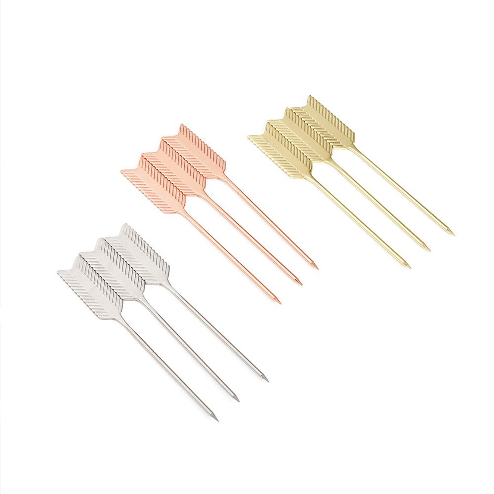 Cocktail Picks Arrow, Stainless Steel Reusable Toothpicks Appetizers Sticks for Fruit Cherries Ol... | Amazon (US)