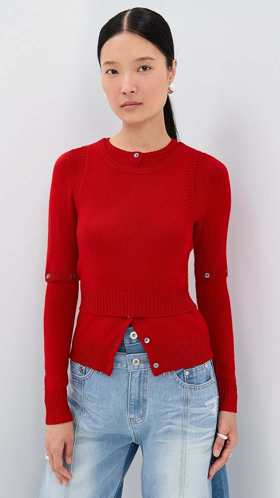 Detachable Sleeve Cardigan and Tank Top | Shopbop