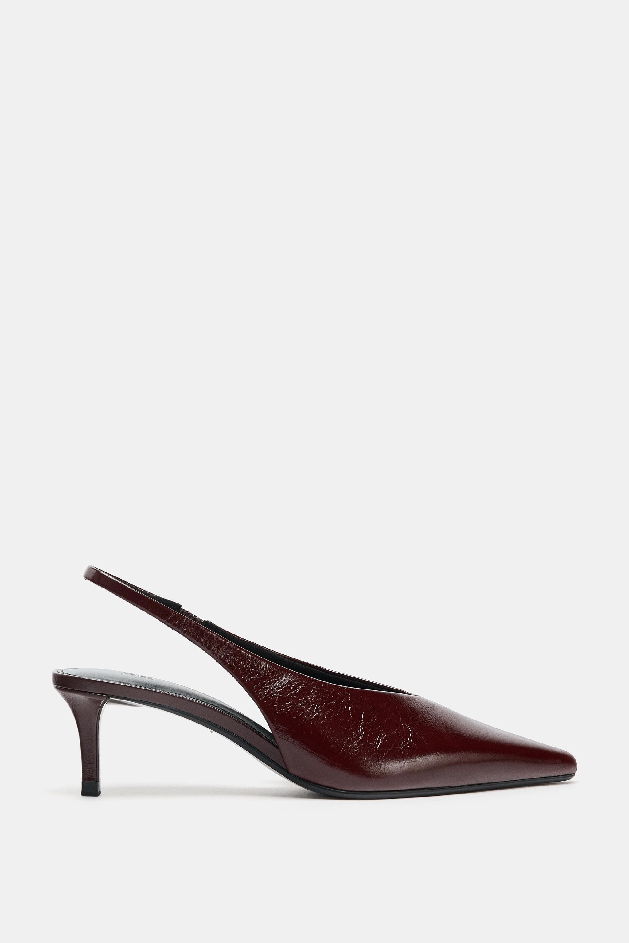 LEATHER SLINGBACK SHOES | Zara AU