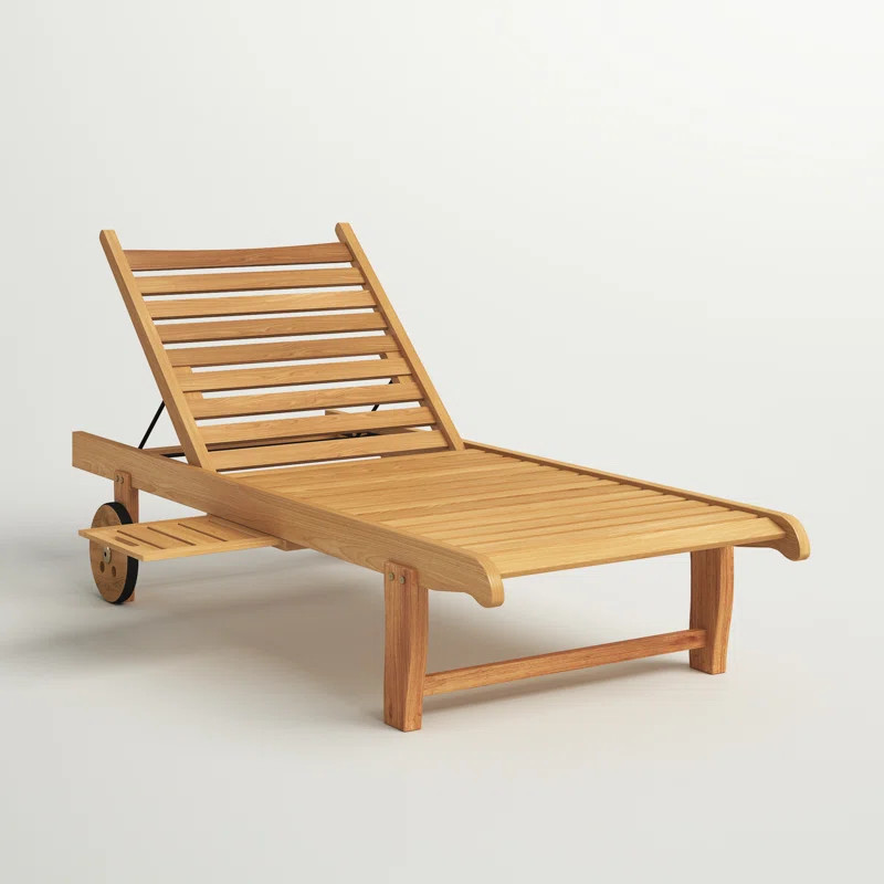 Caselli Outdoor Teak Wood Chaise Lounge | Wayfair North America