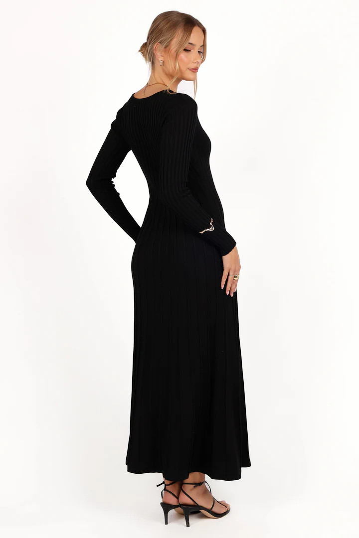 Alison Long Sleeve Maxi Dress - Black | Petal & Pup (US)