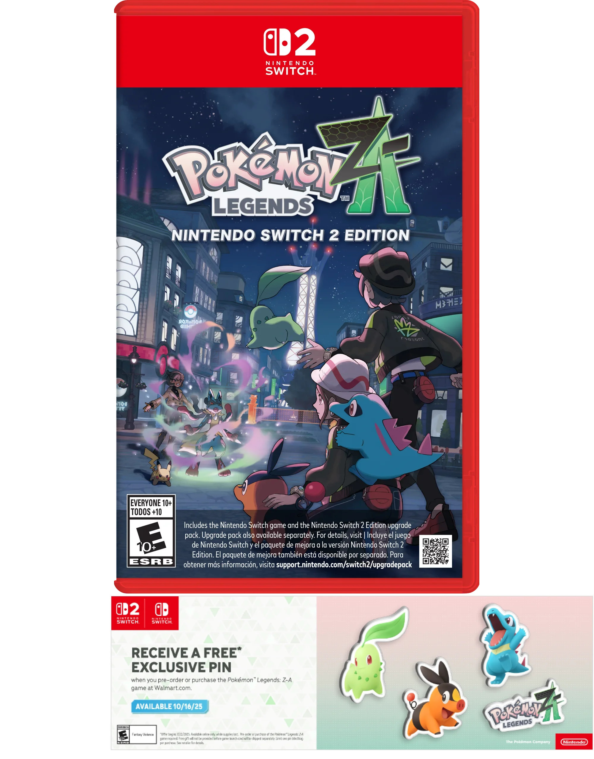 Pokemon Legends Z-A, Nintendo Switch 2 Exclusive Mystery Pin | Walmart (US)