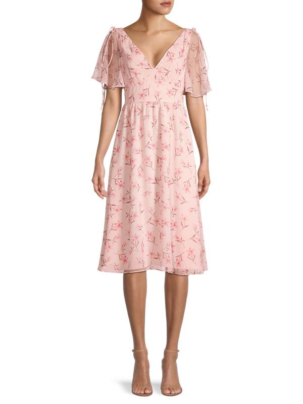 Mairie Floral Chiffon Dress | Saks Fifth Avenue OFF 5TH