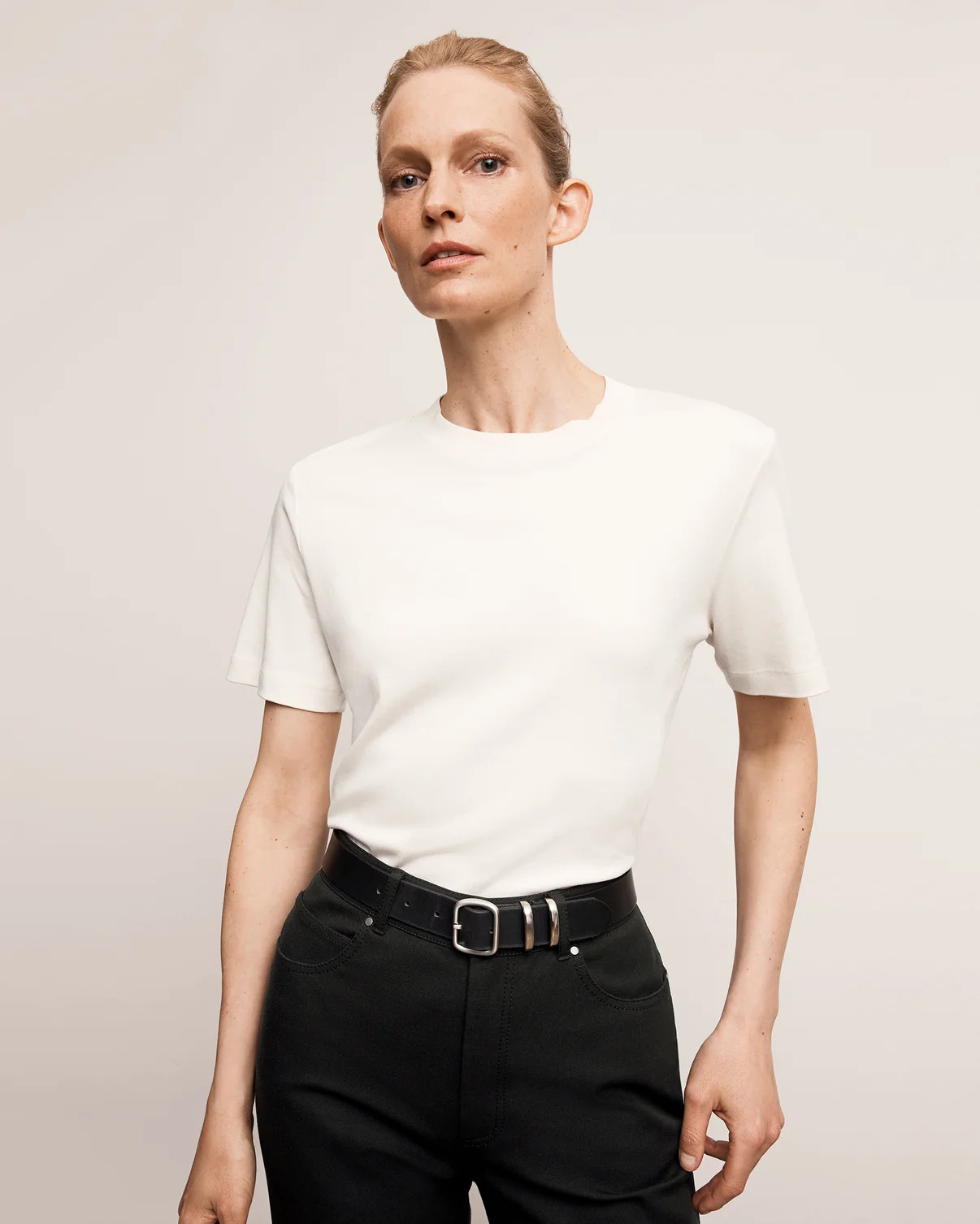 Leslie Classic T-Shirt - Organic Pima Cotton :: Ivory | MM LaFleur