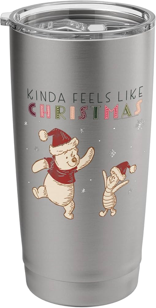Disney Winnie the Pooh & Piglet Kinda Feels Like Christmas Stainless Steel Insulated Tumbler | Amazon (US)