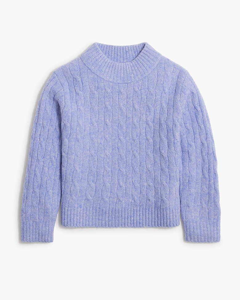 Girls' cable-knit sweater in extra-soft yarn | J.Crew Factory
