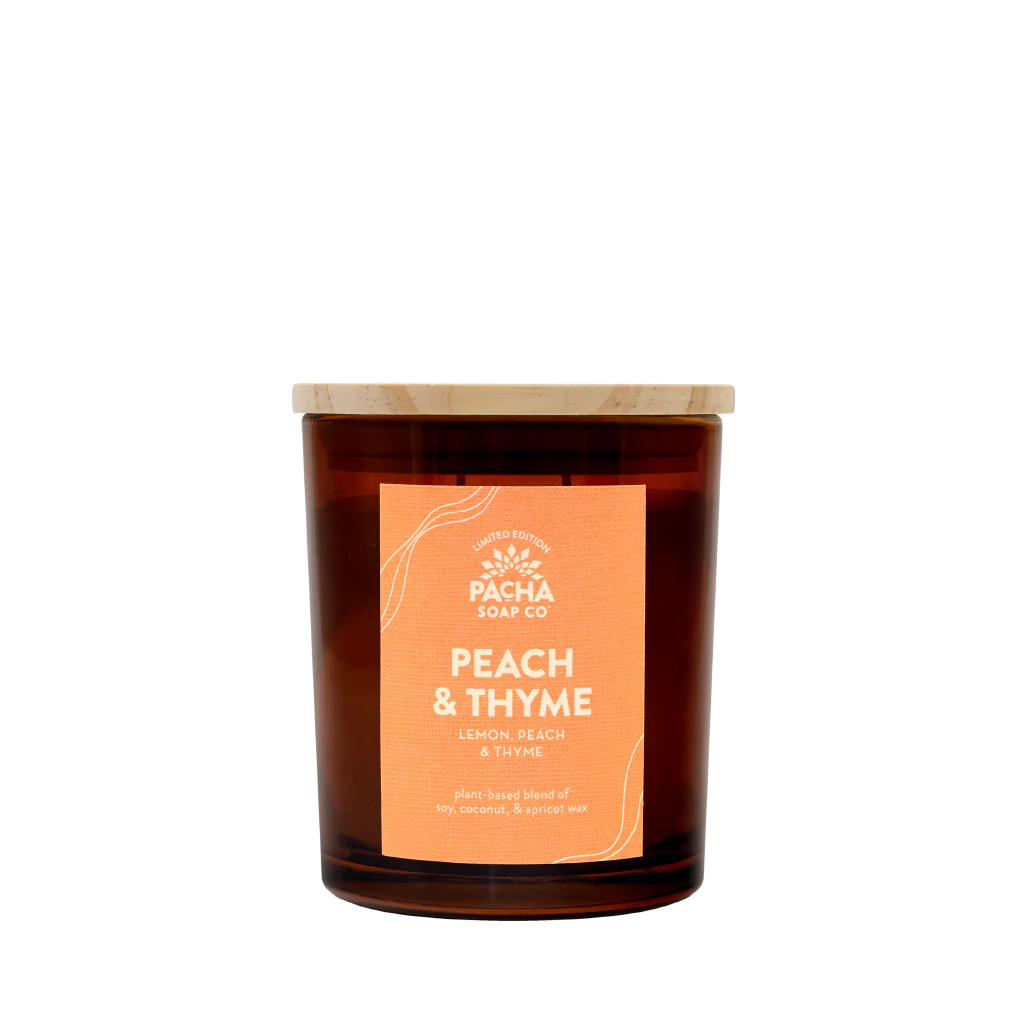 Peach & Thyme Candle | Pacha Soap Co.