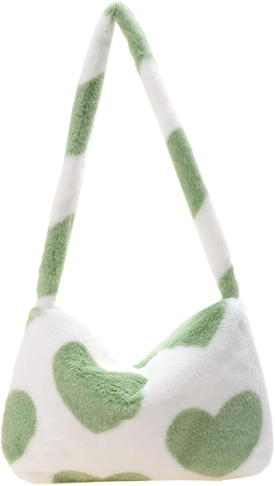 Amazon.com: Plush Underarm Bag, YFGBCX Ladies Fluffy Shoulder Bag, Women Y2K Furry Purse Fluffy T... | Amazon (US)