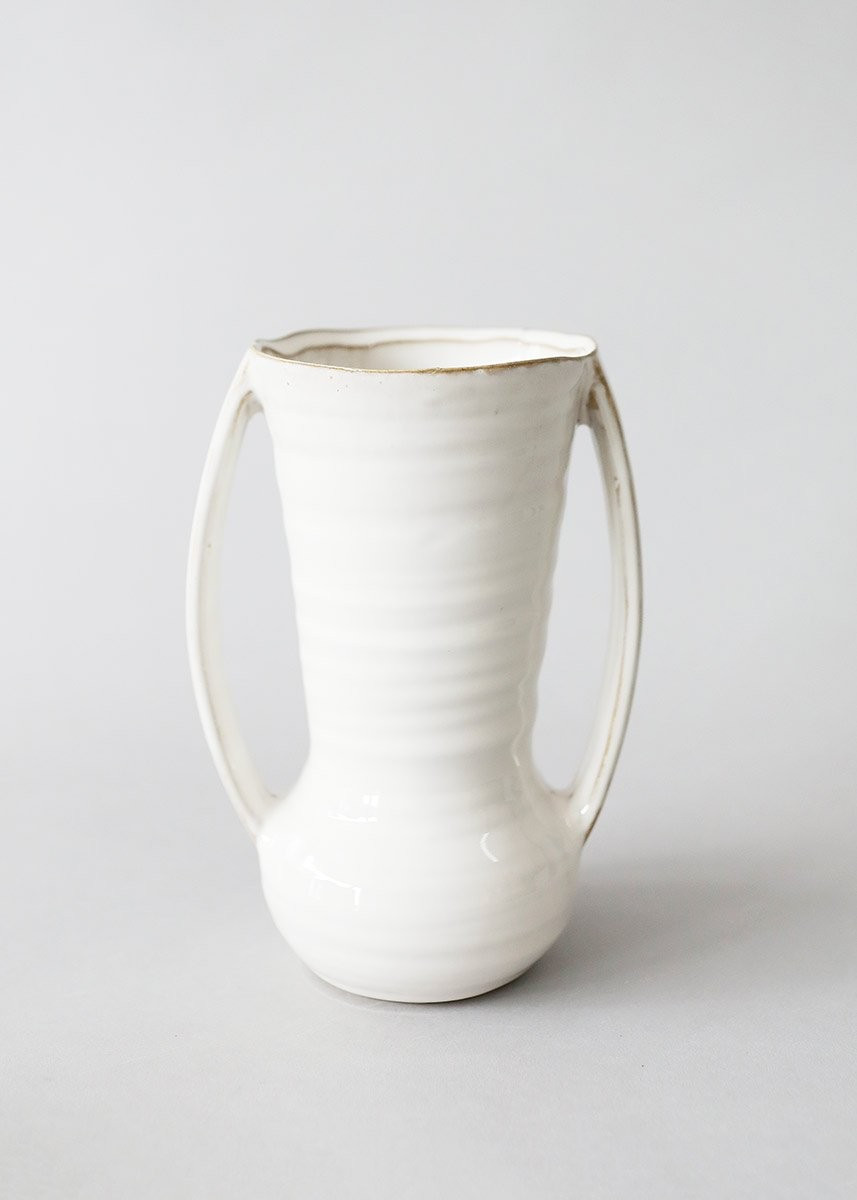 Farmhouse Ceramic Flower Vase with Handles - 7.75" Tall | Afloral (US)