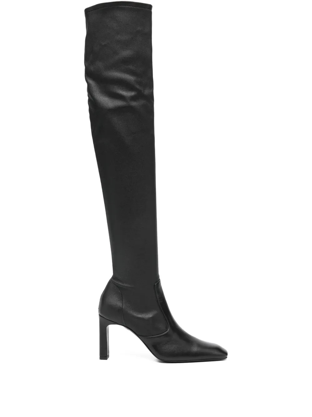 TOTEME square-toe Leather Boots | Black | FARFETCH | Farfetch Global