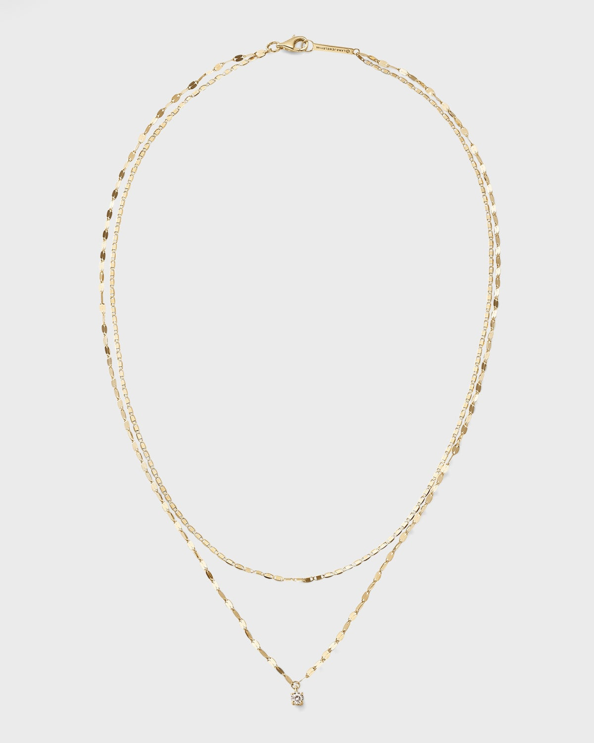 14K Gold Solo Double-Strand Necklace with Diamond | Neiman Marcus