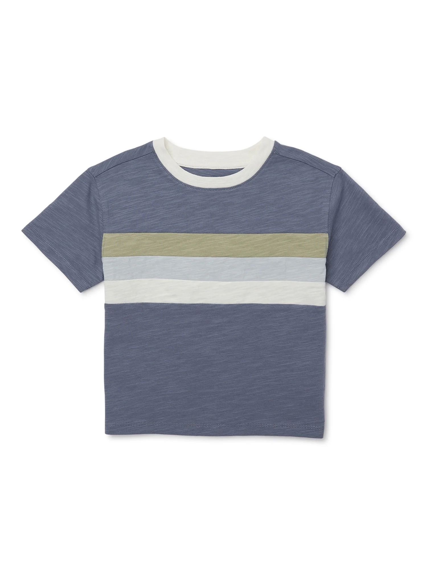 easy-peasy Toddler Boys’ Striped Ringer T-Shirt with Short Sleeves, Sizes 18M-5T | Walmart (US)
