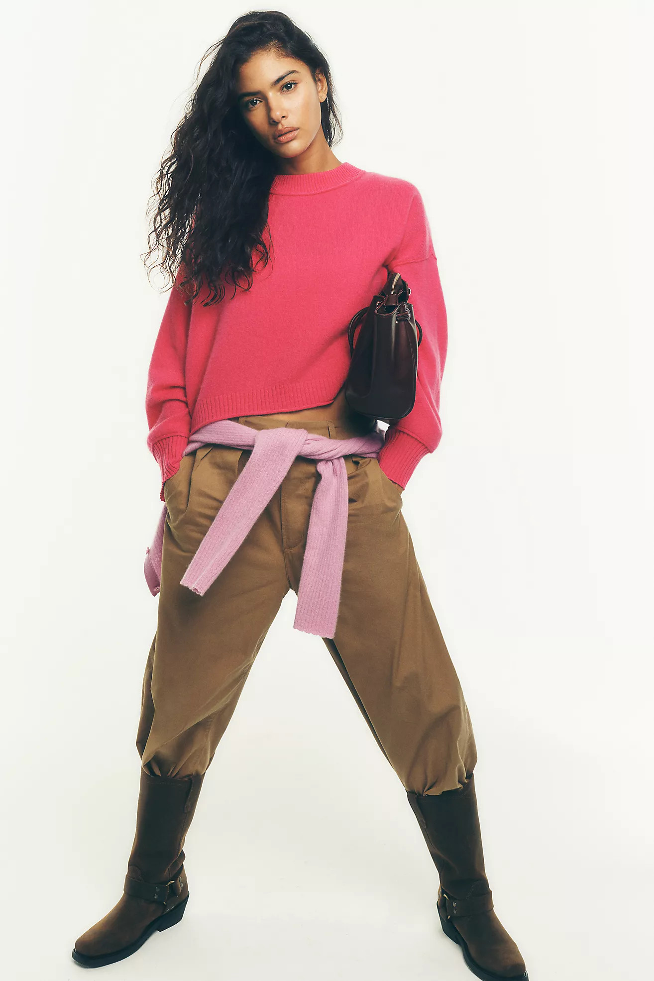 The Goldie Cashmere Long-Sleeve Crew-Neck Sweater | Anthropologie (US)