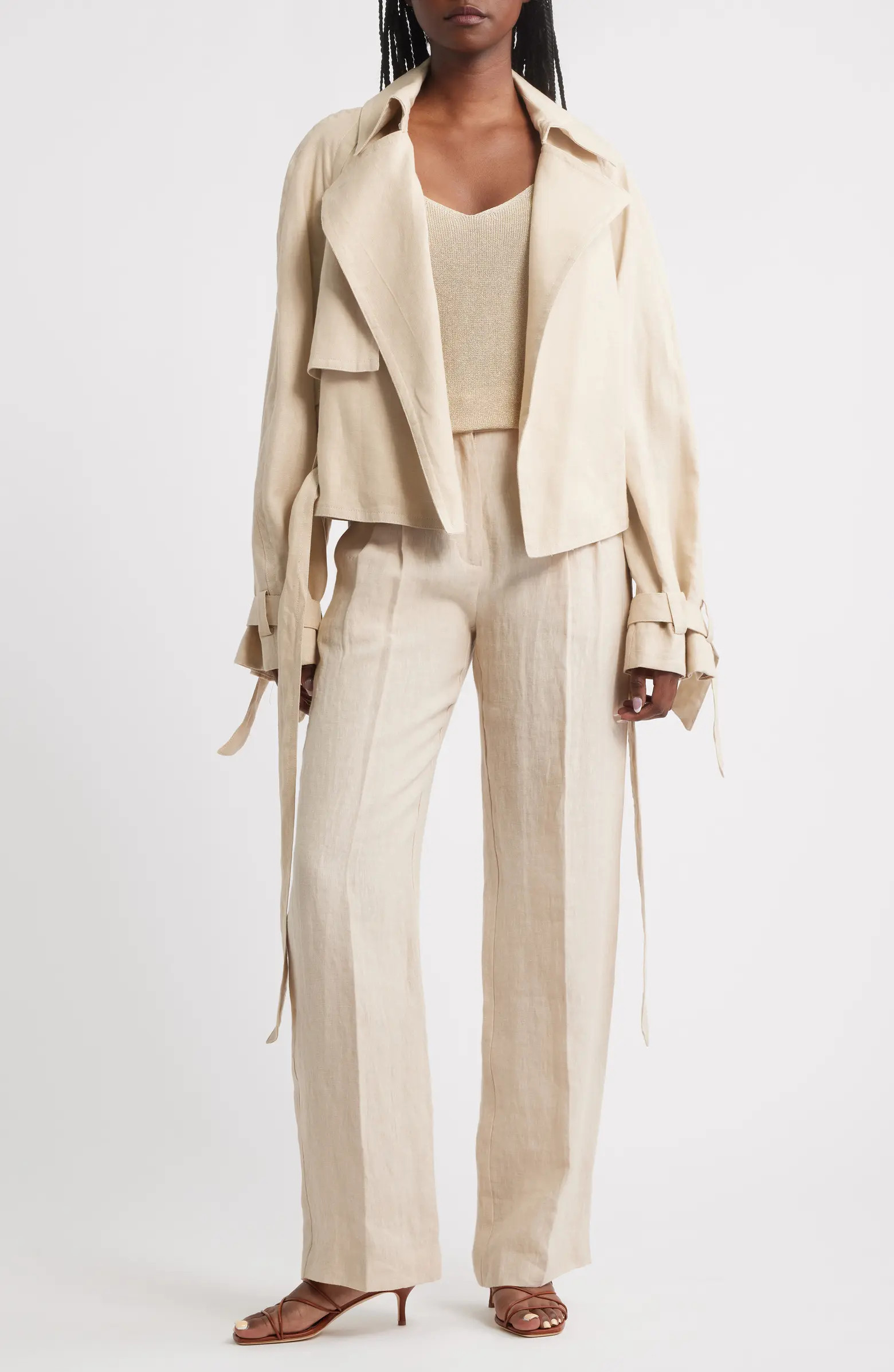 MANGO Sahara Tie Waist Jacket | Nordstrom | Nordstrom