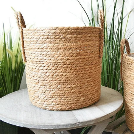 Kingtowag Seagrass Planter Basket, Seagrass Planter Basket - Bohemian Style for 6" Pots, Hand-Woven Bamboo Baskets and Straw Flower Baskets | Walmart (US)