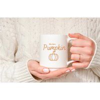Hey There Pumpkin White Ceramic Mug | Coffee Tea Cup Vibes Pumpkin Pie Decor & Accessories Gift | Etsy (US)