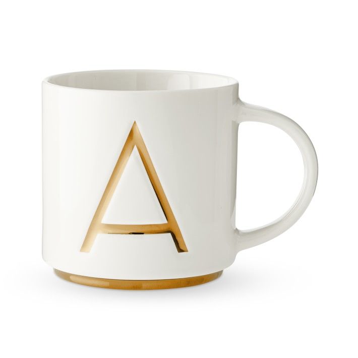 Gold Monogram Mug, A | Williams-Sonoma