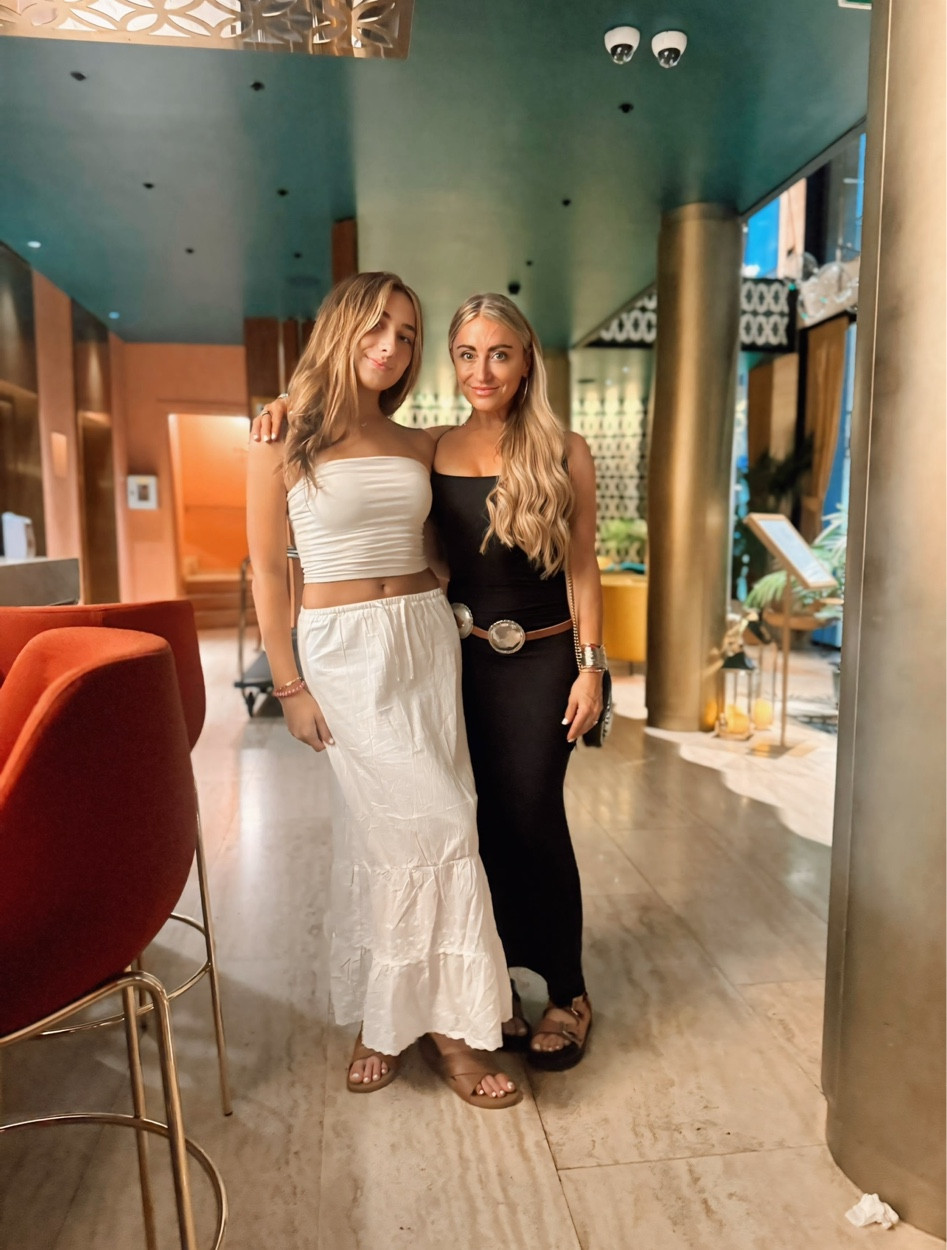 Long black dress for day or night wear! Teen fashion maxi skirt. Mom and daughter💗  

#LTKFamily #LTKTravel #LTKShoeCrush