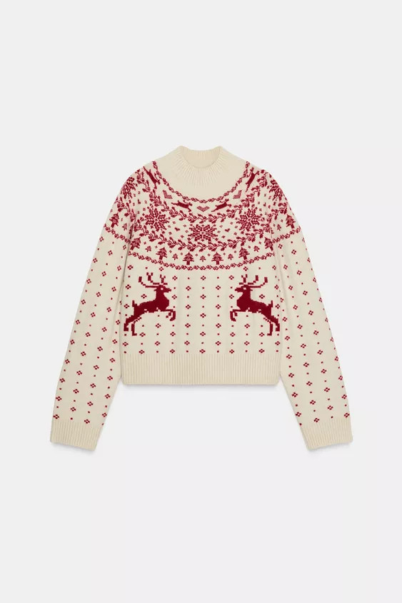 JUMPER KNIT JACQUARD CHRISTMAS | Zara UK