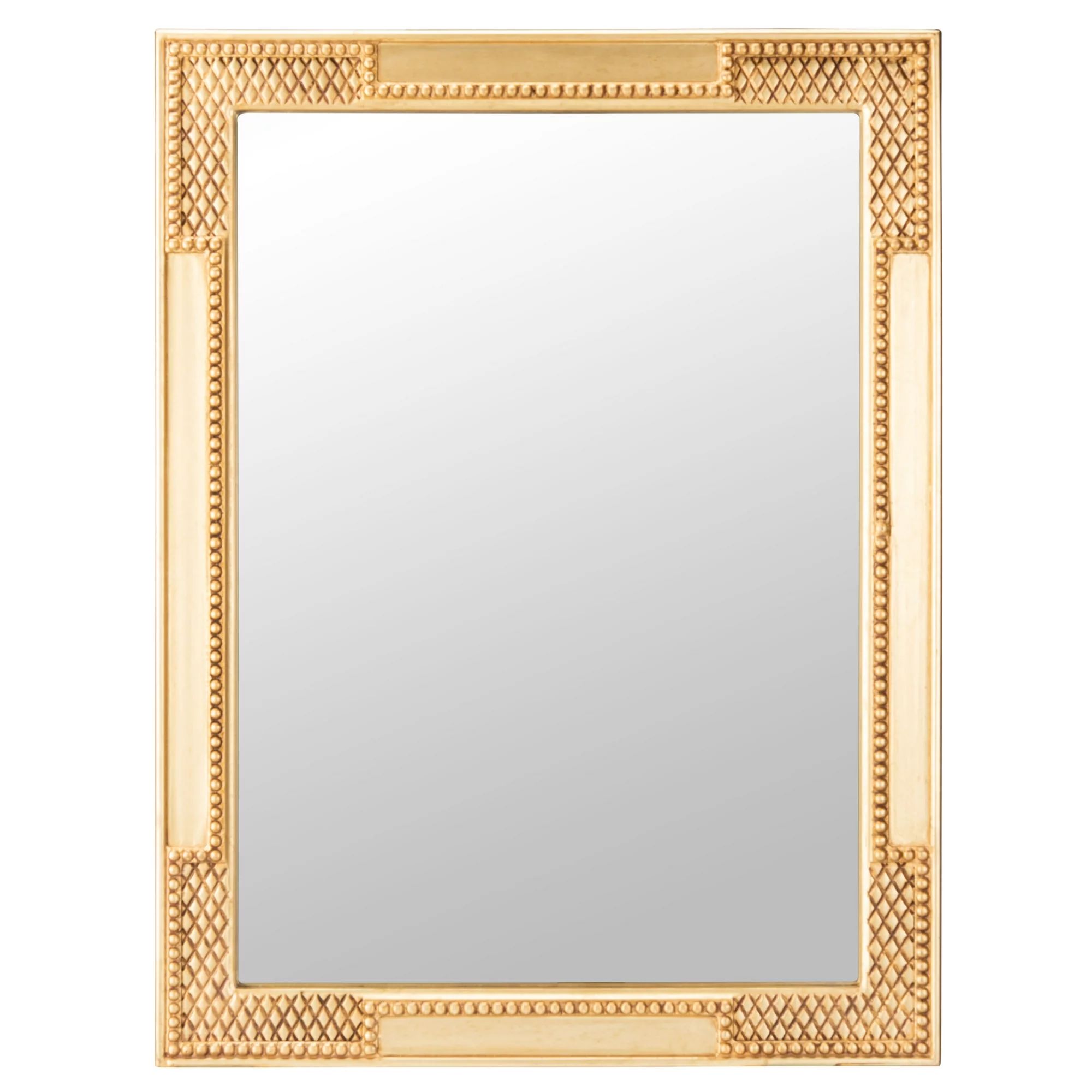Safavieh Velmin Traditional Border Rectangle Mirror, Gold | Walmart (US)