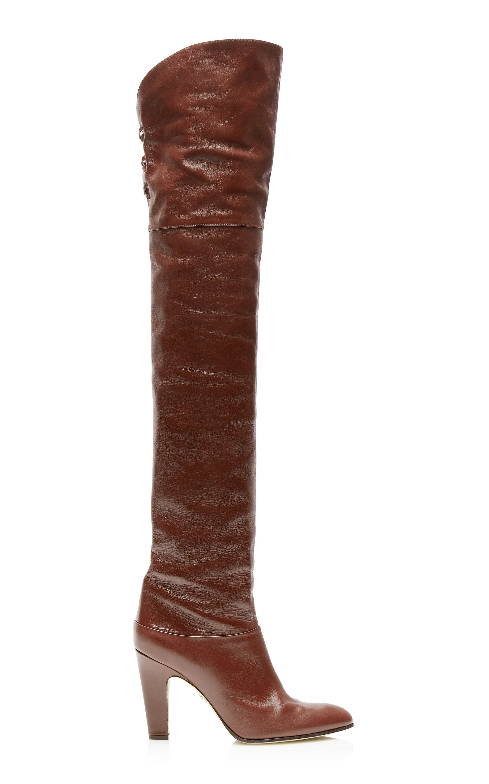 Chloé - Eve Leather Over-The-Knee Boots - Brown - IT 38 - Moda Operandi | Moda Operandi (Global)