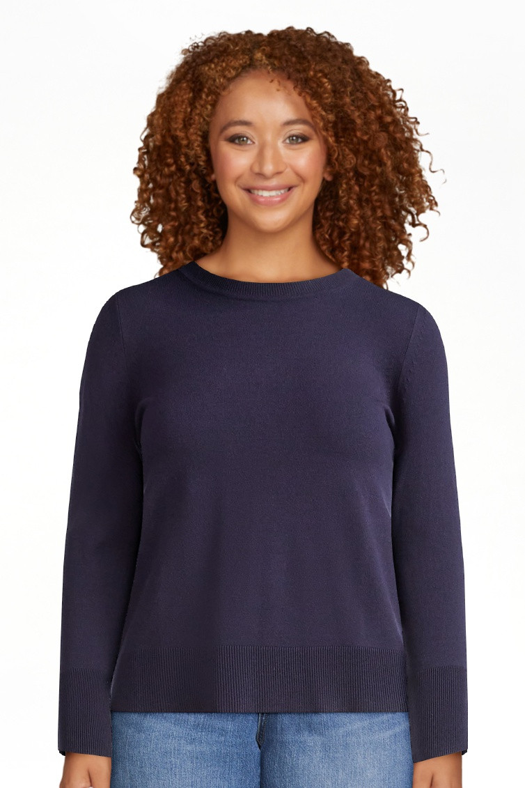 Free Assembly Women's and Women's Plus Cozy Yarn Crewneck Sweater with Long Sleeves. Lightweight,... | Walmart (US)