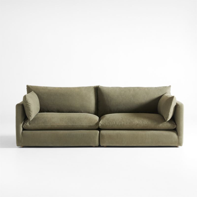 Unwind Modular 2-Piece Slipcovered Sectional Sofa + Reviews | Crate & Barrel | Crate & Barrel