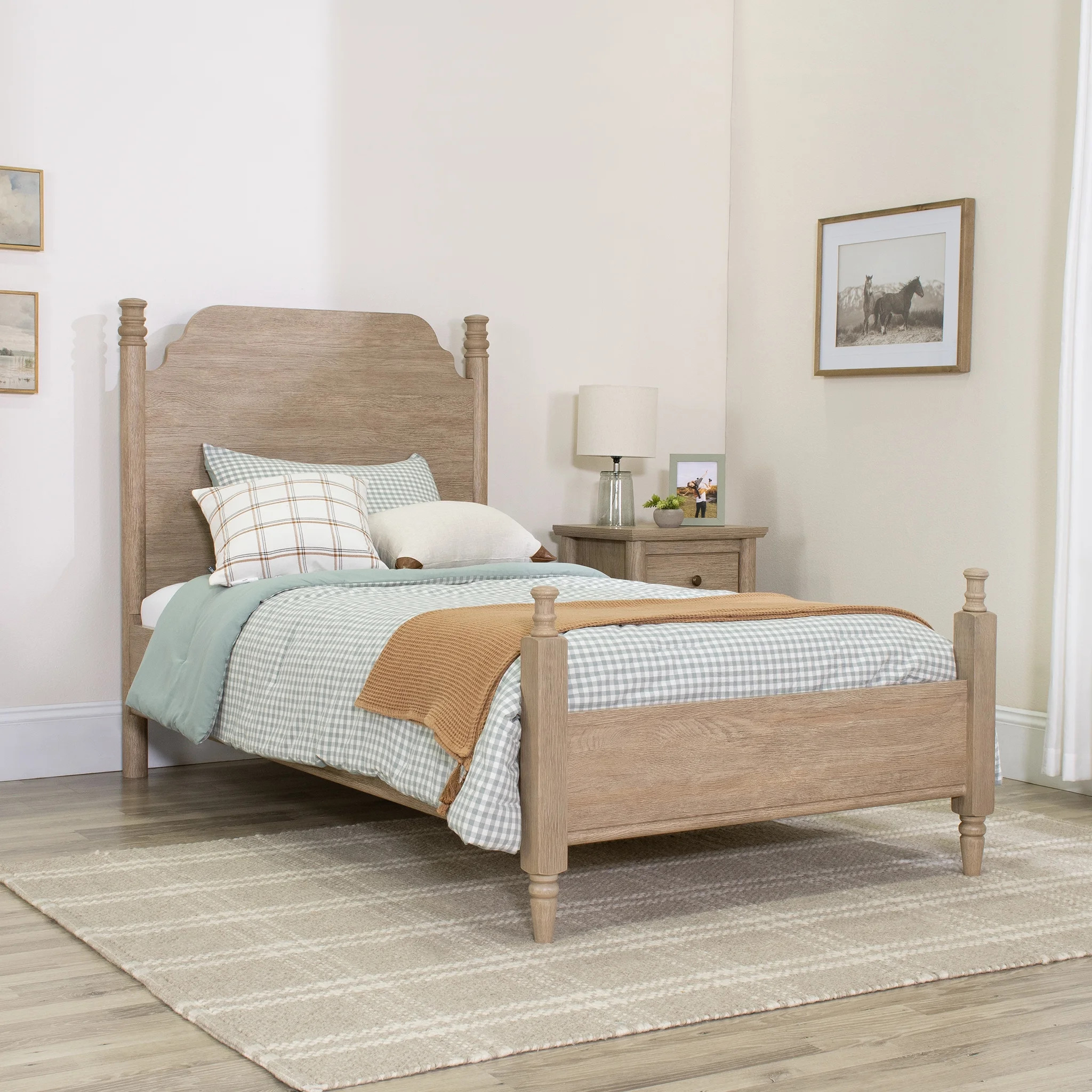 My Texas House Twin Bed, Brushed Oak Finish | Walmart (US)