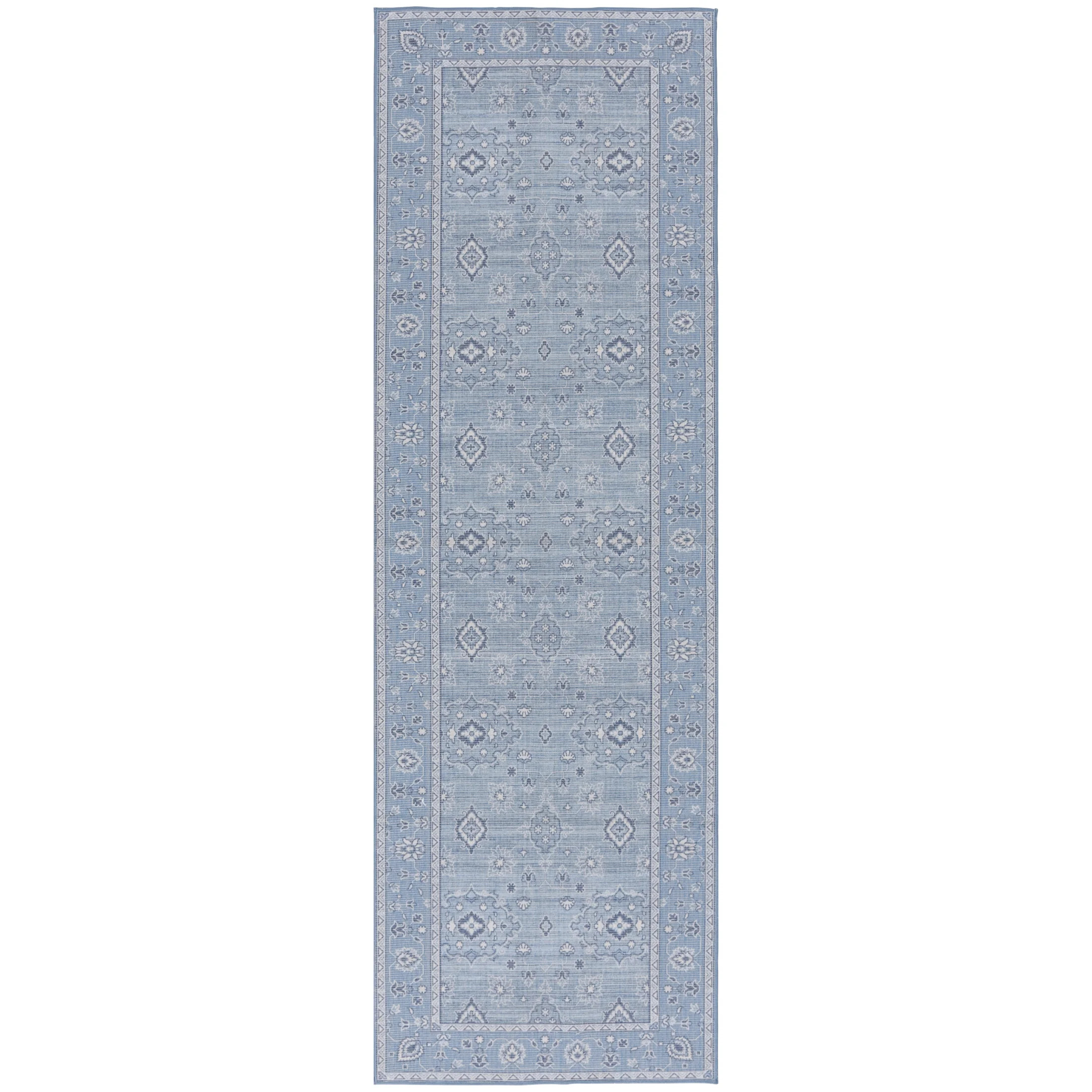 Better Homes & Gardens Blue Lillian Dainty Persian Runner Rug, 2'6"x8' | Walmart (US)