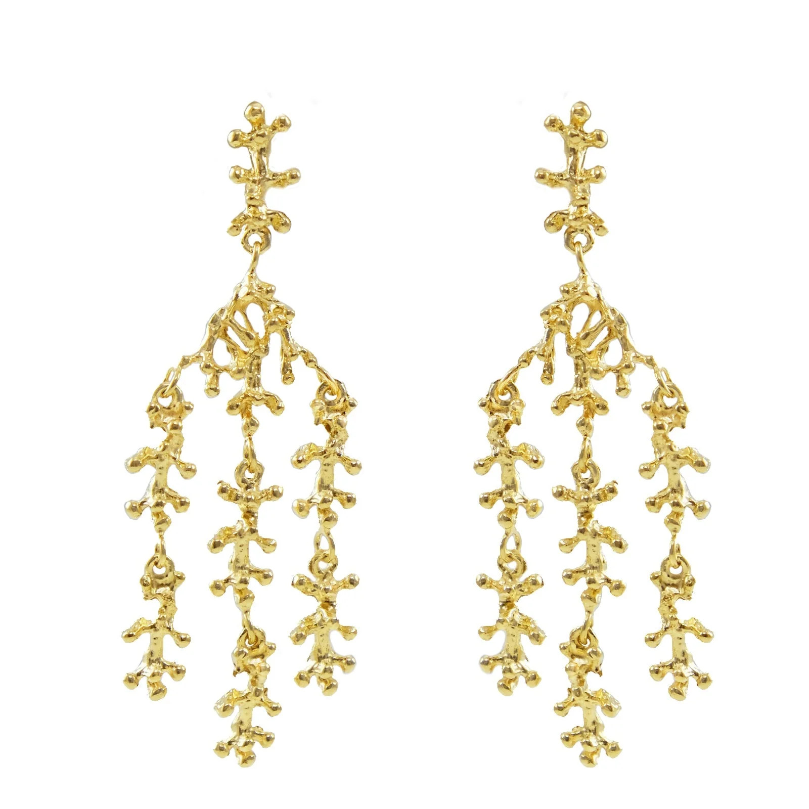 Vigga Chandelier Coral Earrings | MARCIA MORAN