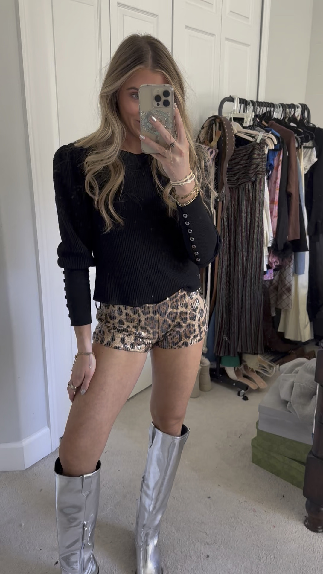 Edikted Sequin Leopard Printed Micro Shorts size small. Hot and trendy, these micro shorts with sequined leopard printed fabric are the showstopping piece you've been searching for. 
	•	Micro shorts
	•	Sequin detailing
	•	Leopard printed fabric


#LTKFindsUnder100 #LTKSeasonal #LTKStyleTip