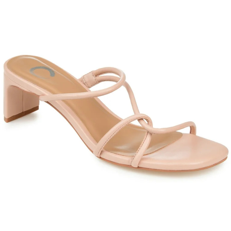 Brinley Co. Womens Soft Square Toe Faux Leather Pump - Walmart.com | Walmart (US)