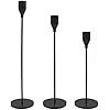 WillGail Set of 3 Matte Black Candle Holders for Taper Candles, Modern Decorative Candlestick Hol... | Amazon (US)